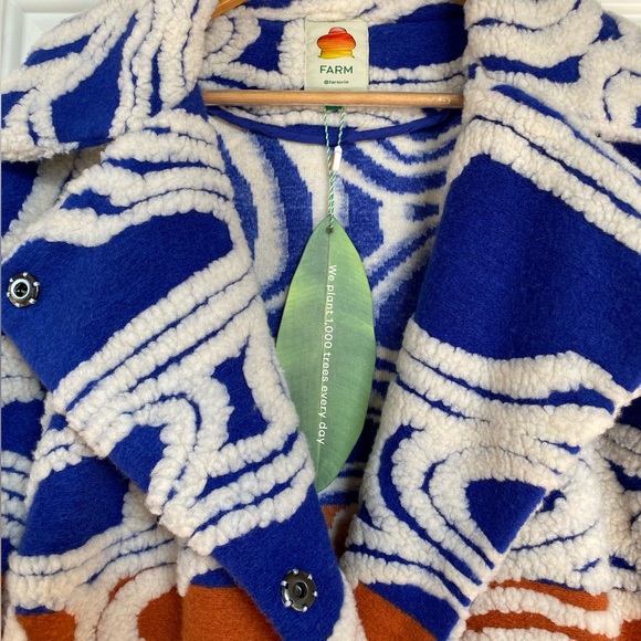 FARM Rio Fleece Multicolored Coat - Picture 3 of 8